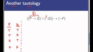 Tautologies and contraditions part 1 Screencast 217 [upl. by Abramson408]