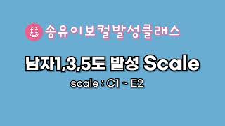 남자 135도 발성 Scale 연습송유이보컬클래스 [upl. by Ahsienor]