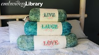 Embroidered Bolster Pillows [upl. by Tirrej]