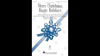 Merry Christmas Happy Holidays SATB Choir  Arranged by Roger Emerson [upl. by Annoek]