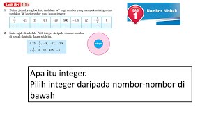 Matematik Tingkatan 1 Bab 1 Nombor Nisbah Latih diri 11b Apa itu integer Pilih integer [upl. by Benia]