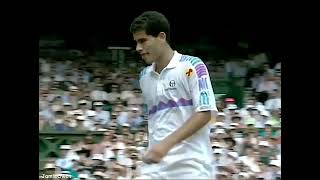 Wimbledon 1993 QF  Pete Sampras Serve and Volley Highlights [upl. by Eilema]