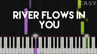 River Flows In You  Yiruma  EASY Piano Tutorial [upl. by Hannis]