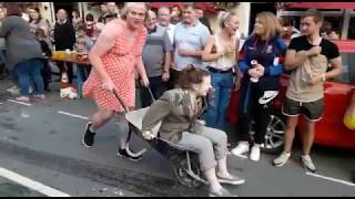 Rhayader Wheelbarrow Race  18 July 2018 [upl. by Airotcivairam25]