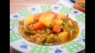 Receta casera de las Judías Verdes con Salsa de Tomate Un plato Griego de lujo [upl. by Ury601]