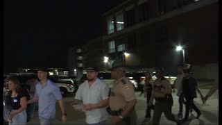 Kyle Rittenhouse faces crowds of protestors during controversial speech at University of Memphis [upl. by Wightman]