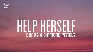 bbno x diamond pistols  help herself lyrics [upl. by Risteau]