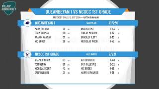 Queanbeyan 1 v NCGCC 1st Grade [upl. by Ahtenek]