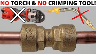 HVAC ZOOMLOCK PUSH Push To Connect Refrigerant Fittings ReviewInstallation NO MORE BRAZING [upl. by Stahl]