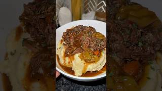 The PERFECT Pot Roast 🔥  Mississippi pot roast inspired 🥘 cooking sundaydinner [upl. by Enneiviv]