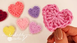 How to Crochet a Heart in just 2 MINUTES ❤ [upl. by Amsed]