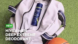 Powerful 72Hr Protection New NIVEA MEN Deep Extreme Deodorant with MAXX TECH [upl. by Sturrock]