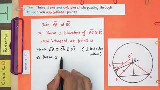 Theorem 105 Class 9  Chapter 10  Circles 💁👌😍 Circle through three non collinear points  Old book [upl. by Wayolle]