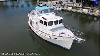 44 Kadey Krogen Trawler quotEscapadequot Yacht Tour [upl. by Fiedling]