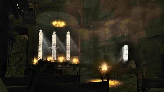 Abandoned Gothic Cathedral Halloween Ambience  Thunder Rain Night ASMR Dark Fantasy  3 Hrs 4k [upl. by Sheridan]