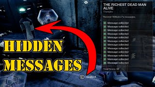 Richest Dead Man Alive Triumph  Grasp of Avarice Hidden Message Locations  Destiny2 [upl. by Suryt]