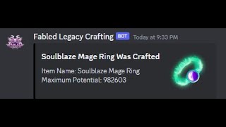 Crafting Secret Soulblaze Mage Ring  Fabled Legacy [upl. by Dumond]