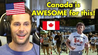 American Reacts to Canadas Annual Terry Fox Run [upl. by Ahsilak]