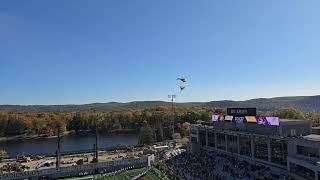 Gameday at West Point Cadet Parachute Demo Prior to ECU Game 101924 [upl. by Boehike]