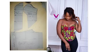 how to draft a TUBE BUSTIER TOP [upl. by Aroel337]