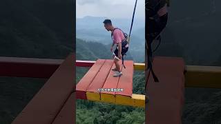 Bungee jumping with rope in beautiful place   asmr bungee jumping shorts [upl. by Esirec]