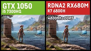 GTX 1050 vs Radeon RX 680m RDNA 2 in 1080p  Laptop [upl. by Lamrouex]