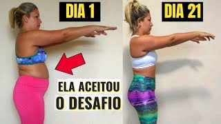 8 EXERCÃCIOS FÃCEIS PARA PERDER BARRIGA RÃPIDO INICIANTE Ela Aceitou o Desafio Veja no que Deu [upl. by Cain212]