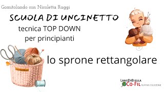 TECNICA TOP DOWN PER PRINCIPIANTI  lo scollo rettangolare [upl. by Benoit]