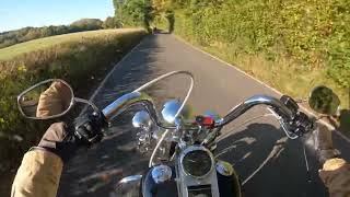 Harley Heritage cruising around UK countryside [upl. by Gnivri]