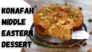 Easy Konafah or Knafeh  Middle Eastern Dessert  How to Make Kunafa  Kunafa Recipe [upl. by Guibert]