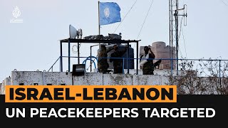 Israeli troops fire on UN peacekeepers in Lebanon  Al Jazeera Newsfeed [upl. by Rocray]