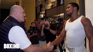 quotIm A Big Fanquot  Anthony Joshua amp John Fury Cross Paths [upl. by Zoba446]