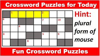 Crossword Puzzles  Solve puzzle today  English Crossword Riddles Puzzles Today English Puzzles [upl. by Ellimac]