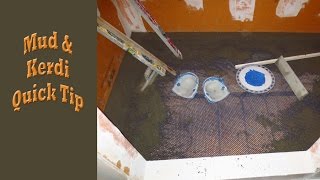 Installing mud and Schluter Kerdi membrane on a shower floor [upl. by Attayek468]