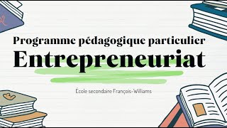 Présentation du projet pédagogique particulier  Entrepreneuriat [upl. by Nacim886]