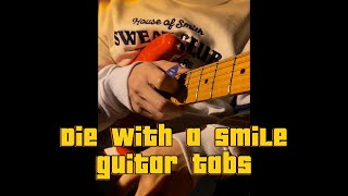 Die With Smile Guitar Tabs by tiramisuboy Tiktok [upl. by Bedell]