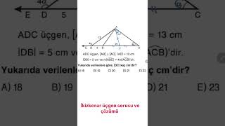 İkizkenar üçgen sorusu ve çözümü [upl. by Nadabb]