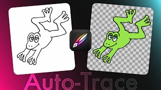 Vectornator Auto Trace How to Turn Procreate Drawings To Vector Graphics SVG [upl. by Noryak]