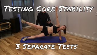 Testing Core Stability  Planks amp Pelvic Raises [upl. by Lamdin938]