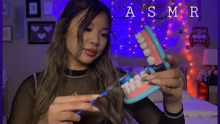 ASMR  Dental Visit Roleplay🦷🪥 brushing flossing scraping [upl. by Bezanson]