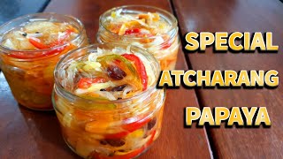 Atcharang Papaya Pickled Papaya How to Make Pickled Papaya  Atsarang Papaya  Lizas Best 13 [upl. by Cornwall]