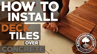 How to Install Deck Tiles Over Concrete [upl. by Aymer]