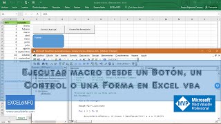 Ejecutar macro desde un Botón un Control o una Forma en Excel vba [upl. by Htiaf956]