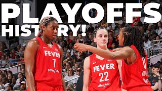 Caitlin Clark Kelsey Mitchell Aliyah Boston SMASHED WNBA HISTORY On RECORD BREAKING Playoff Debut [upl. by Zohara608]