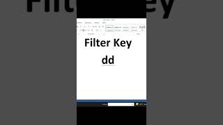 Part2 Activate Filter Key in Excel Super Quick Tip excel shorts [upl. by Udela]