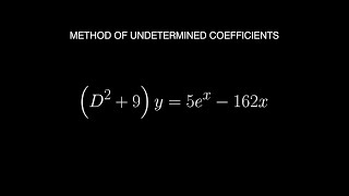 Method of Undetermined Coefficients D29y5ex162x [upl. by Ecylla]