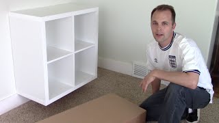 Ikea EXPEDIT  KALLAX shelf  how to assemble and wall mount bookcase [upl. by Airotcivairam]