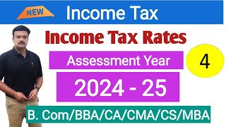 Income Tax Law and AccountsIncome Tax rates AY 202425 Malayalam [upl. by Winchell]