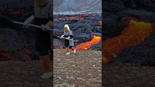 Volcano volcano iceland dangerous shortsvideo viral shorts [upl. by Lejna]