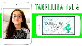 La tabellina del 4  tabellina del quattro  canzoni per bambini  Sofia Del Baldo [upl. by Lewanna425]